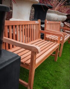 teak chairs and benches 